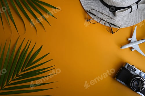 Preview: Travel vacation concept, Summer background.