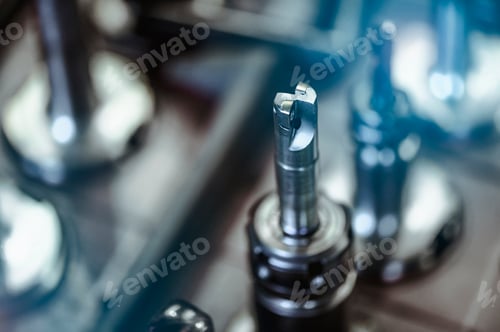 Preview: Machine tool in metal factory, Metal pedestal for modeling that passed the dimension inspection