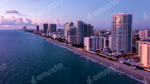 Preview: Hollywood Florida sunrise aerial view