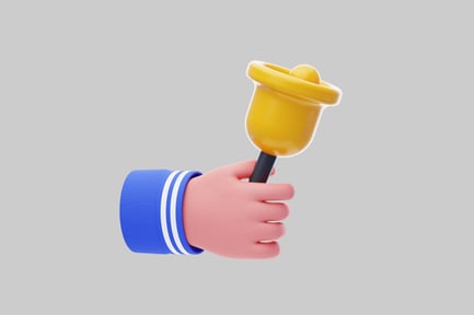 Preview: Cartoon hand ringing bell