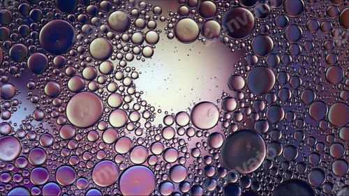 Preview: Abstract Colorful Food Oil Drops Bubbles and spheres Flowing on Water Surface