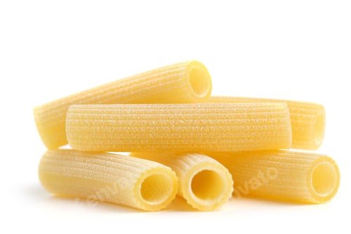 Preview: Close Up of Dry Pasta on White Background