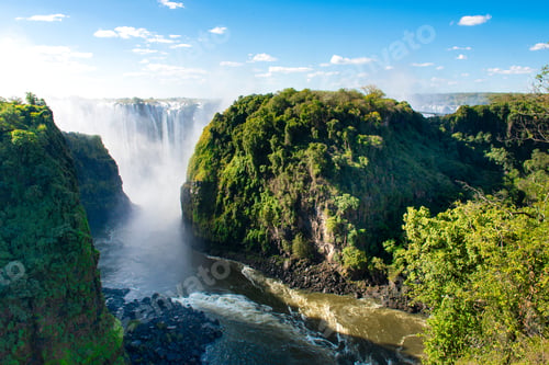 Preview: Water flowing from a huge waterfall