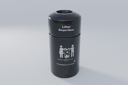 Visualização: Lata de lixo de Nova York