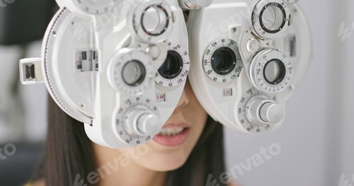 Preview: Woman undergo eye test