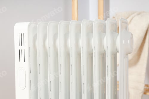 Preview: Concept of heating season, modern electric heater