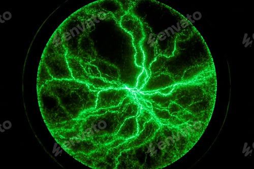 Preview: Electric plasma ball on a dark background. Static electricity model