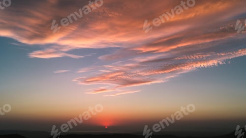 Preview: Relaxing sky view, beautiful pink sunset