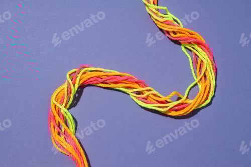 Preview: Braided multi-colored ropes. The concept of unity