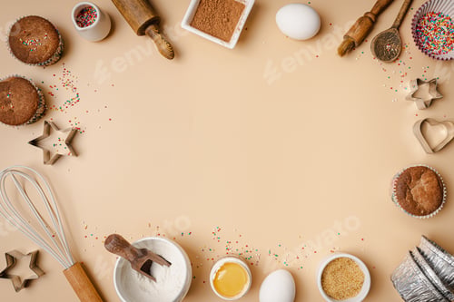 Preview: Baking or cooking background.
