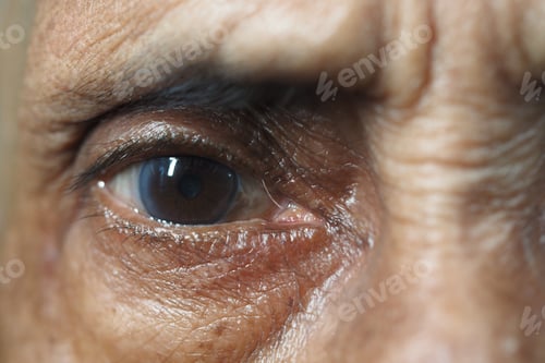 Preview: Close-up of an elderly person's eye showing deep emotions