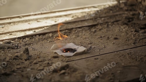 Preview: Burnt frame in a paper. Chemistry.
