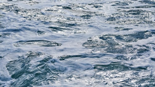Preview: Dark foaming waves of stormy sea, background