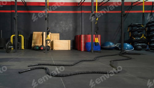 Preview: Training gym fitness center club exercise indoor sport equipment.