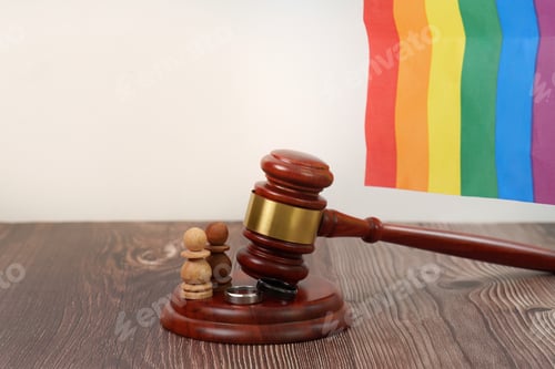 Preview: Marriage Equality Representation with Gavel and Pride Flag