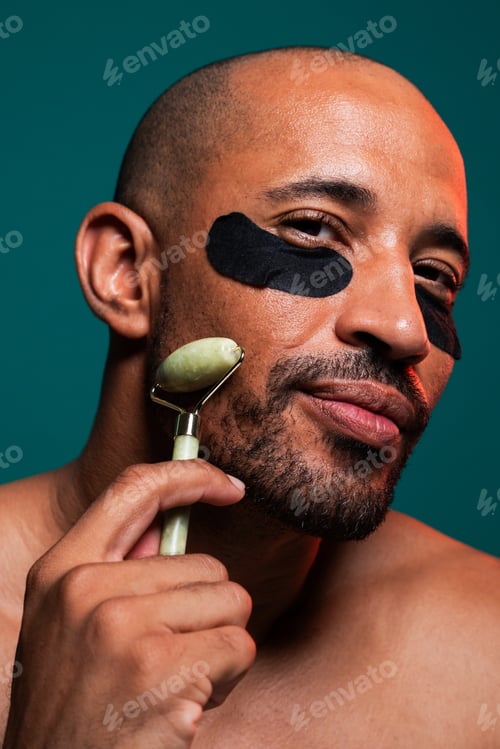 Preview: Beauty portrait of middle-aged hispanic black handsome man