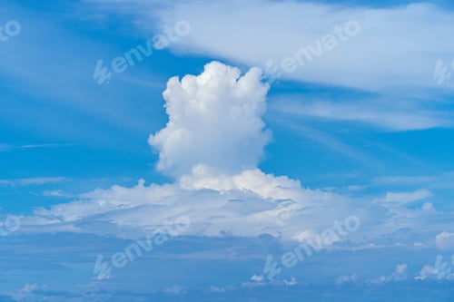 Preview: Clouds and beautiful clear blue sky in summer