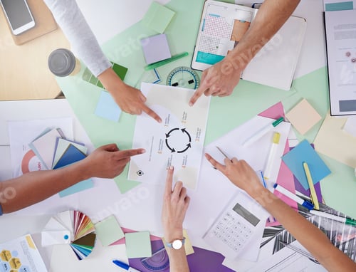 Preview: Shot of a group of creative businesspeople having a meeting