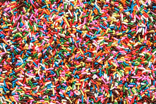 Preview: Full frame rainbow sprinkles
