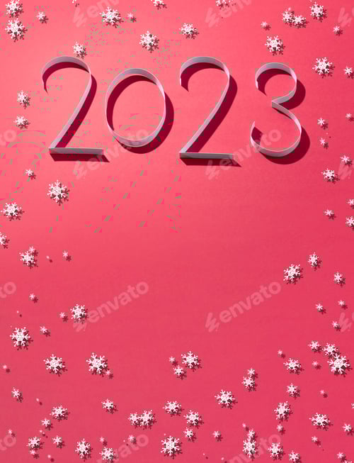 Visualização: números dois zero dois três