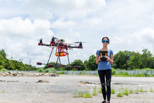 Preview: Woman control the drone