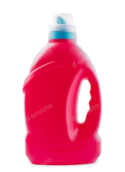 Preview: Red Detergent Bottle isolated on white background