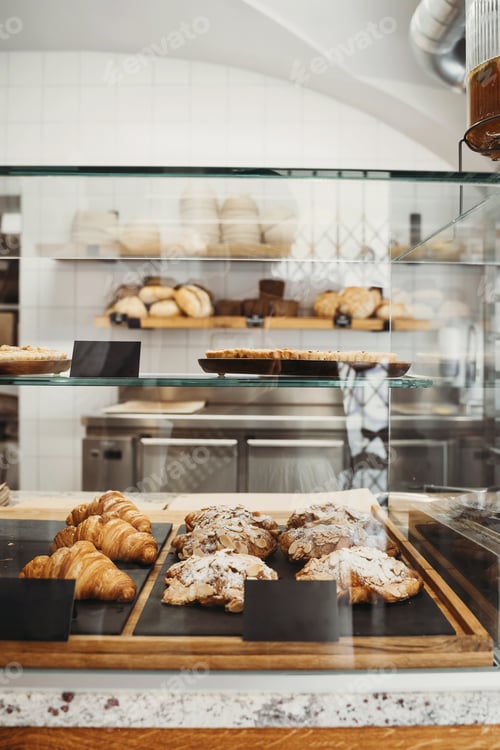Preview: Interior details at the bakery and coffee shop.