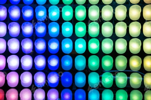 Preview: Abstract background made of snapbacks with colorful lights