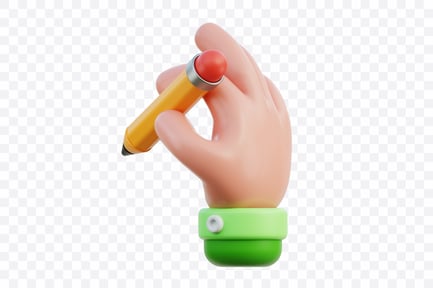 Visualização: Lápis de mão segurando