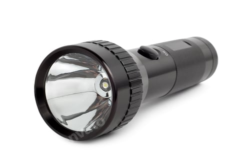 Preview: Black metallic flashlight