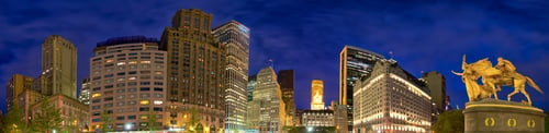 Preview: Manhattan streets panorama at night