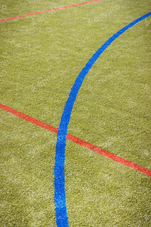 Preview: Basketball, football or handball lines on an outside court