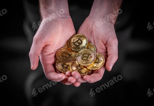 Preview: Man holding Bitcoin