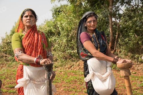Preview: Portrait of rural women in traditional clothes.