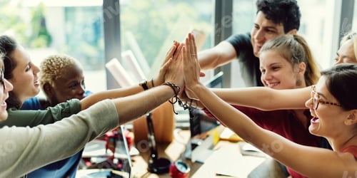 Preview: Teamwork Power Successful Meeting Workplace Concept