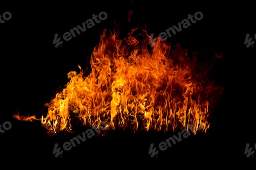 Preview: Blazing flames on black