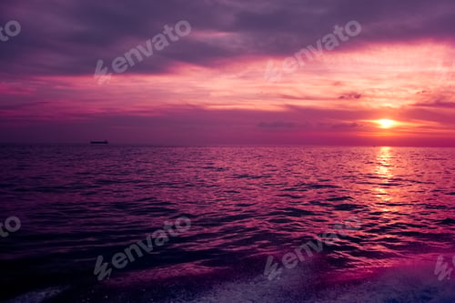 Preview: Purple Sunset Above The Sea