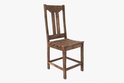 Preview: Distressed Wooden Dining Chair