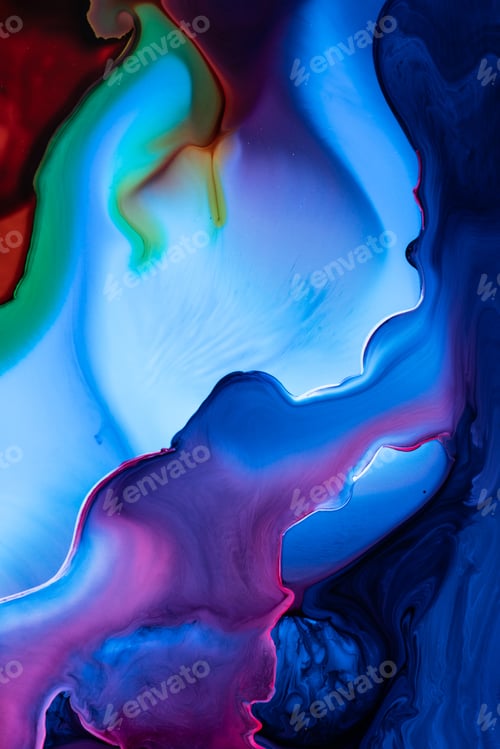 Preview: Abstract flow of liquid paints in mix