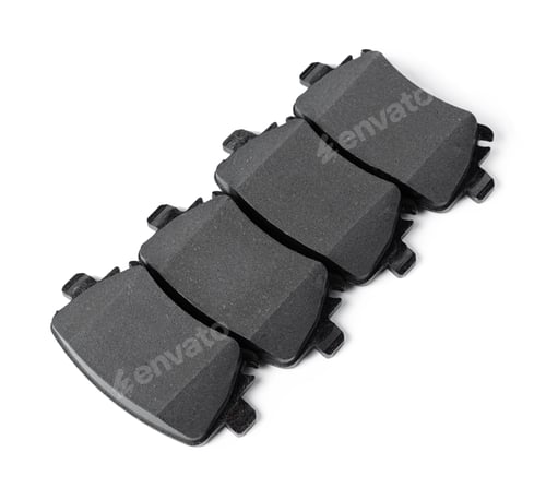 Preview: New auto brake pads isolated on white background