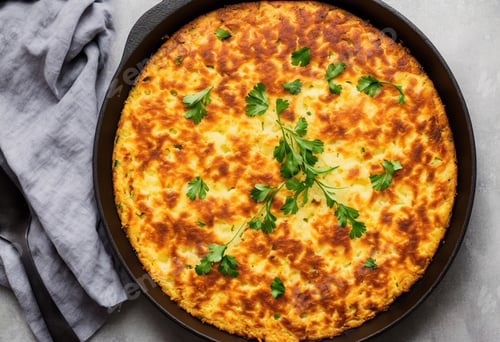 Preview: Spanish omelette with eggs and potatoes