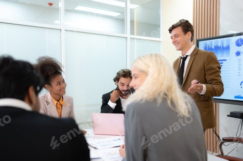 Preview: In the meeting room of an international business corporation