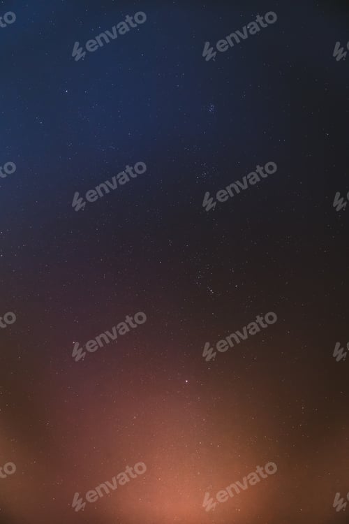 Preview: Real Colorful Night Sky Stars. Natural Starry Sky Background Backdrop