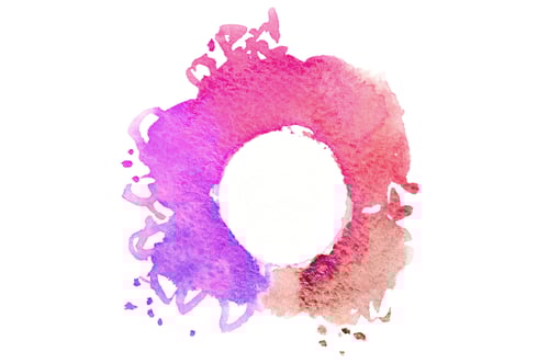 Preview: Abstract Watercolor Circle with White Center on White