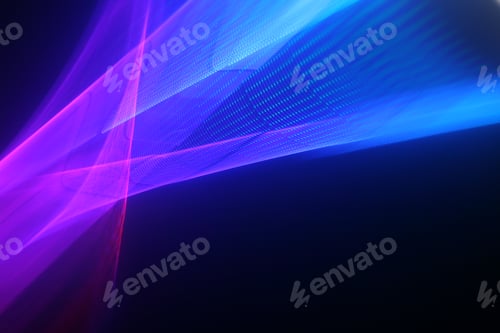 Preview: Large display featuring a pattern of purple and blue lights radiating outward along distinct lines