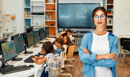 Preview: Children learning in a school classroom