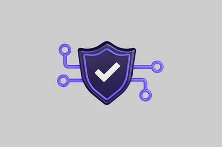 Preview: Cyber security tech shield icon