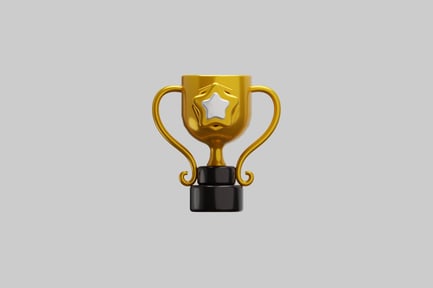 Preview: Golden trophy cup with star