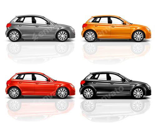 Preview: Set of 3D Hatchback Car