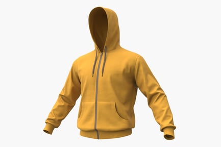 Preview: Yellow Zip-Up Hoodie